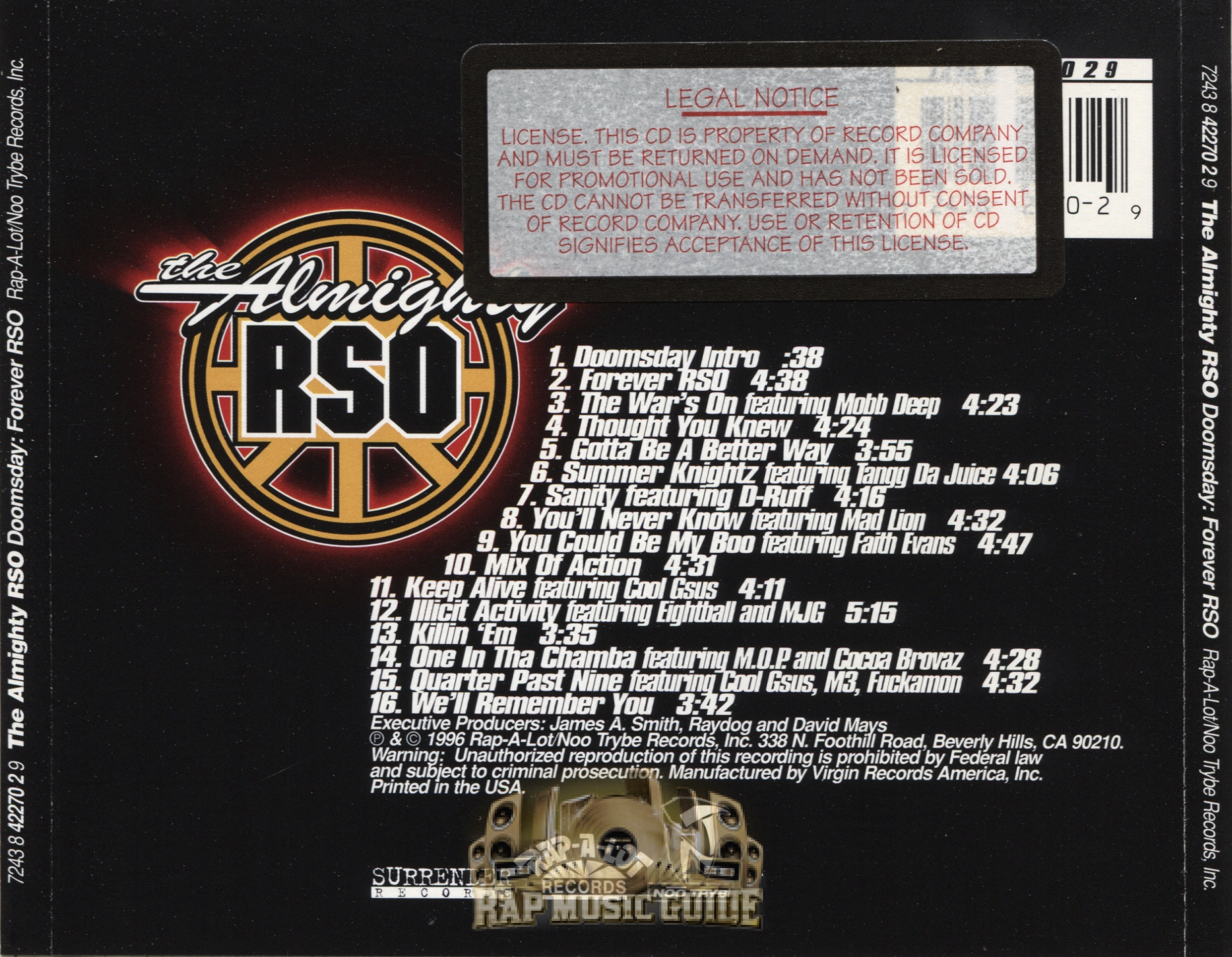 The Almighty RSO - Doomsday: Forever R.S.O.: CD | Rap Music